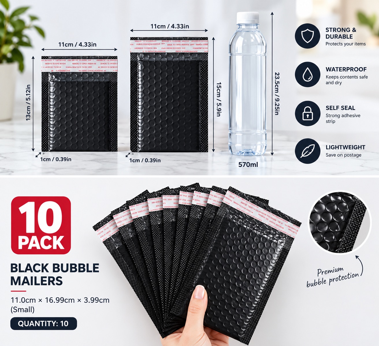 Bubble Mailers - 10 Pack