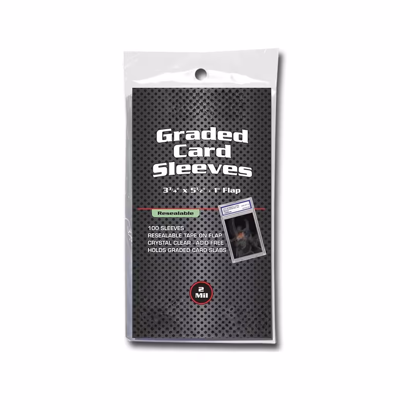 Graded Slab Protective Sleeves - 25 Pack