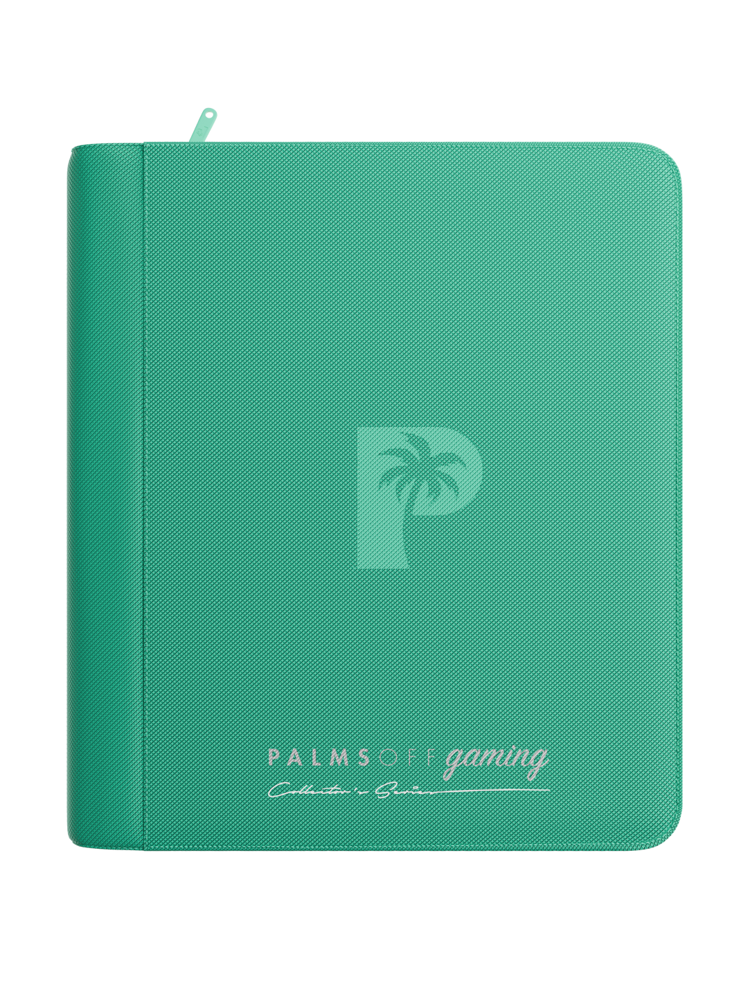 Palms Off Gaming Collector's Series 4-Pocket Top Loader Zip Binder — Turquoise