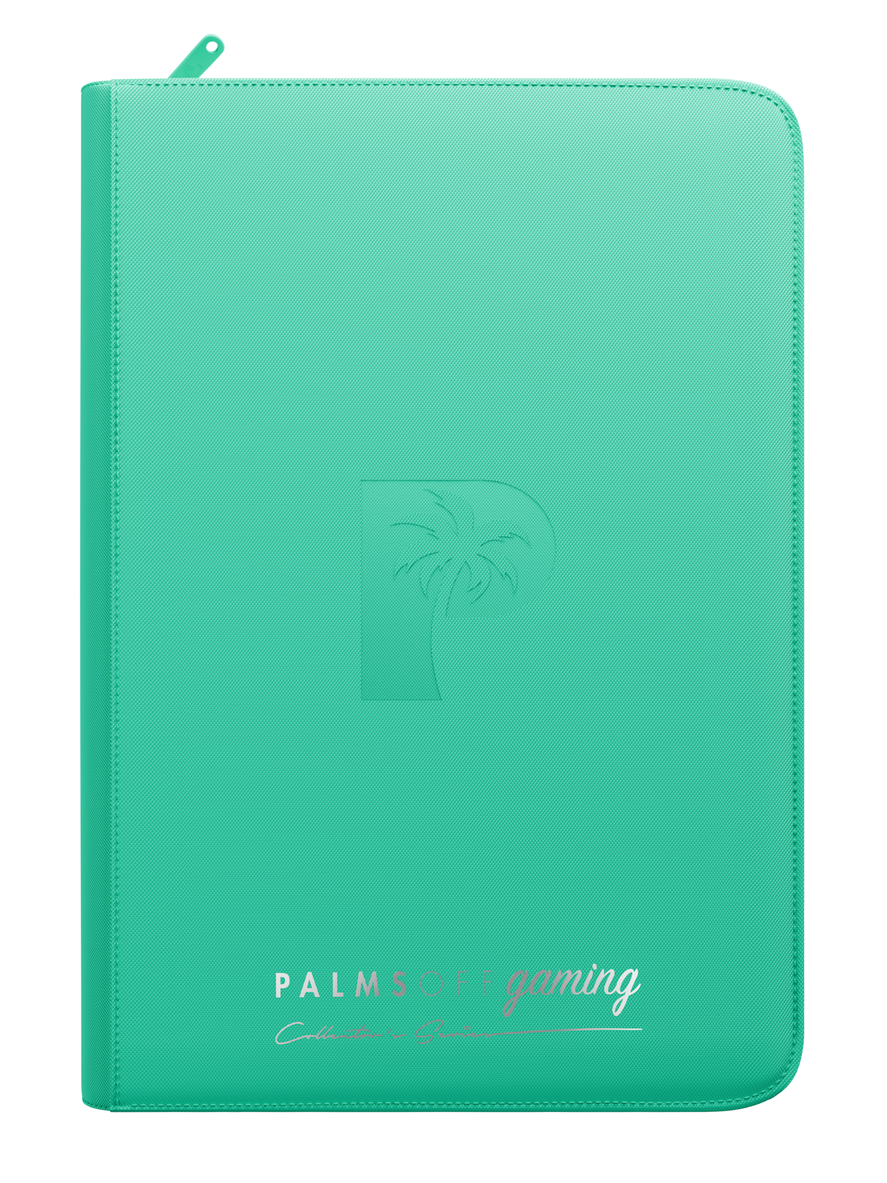Palms Off Gaming Collector's Series 9-Pocket Top Loader Zip Binder — Turquoise