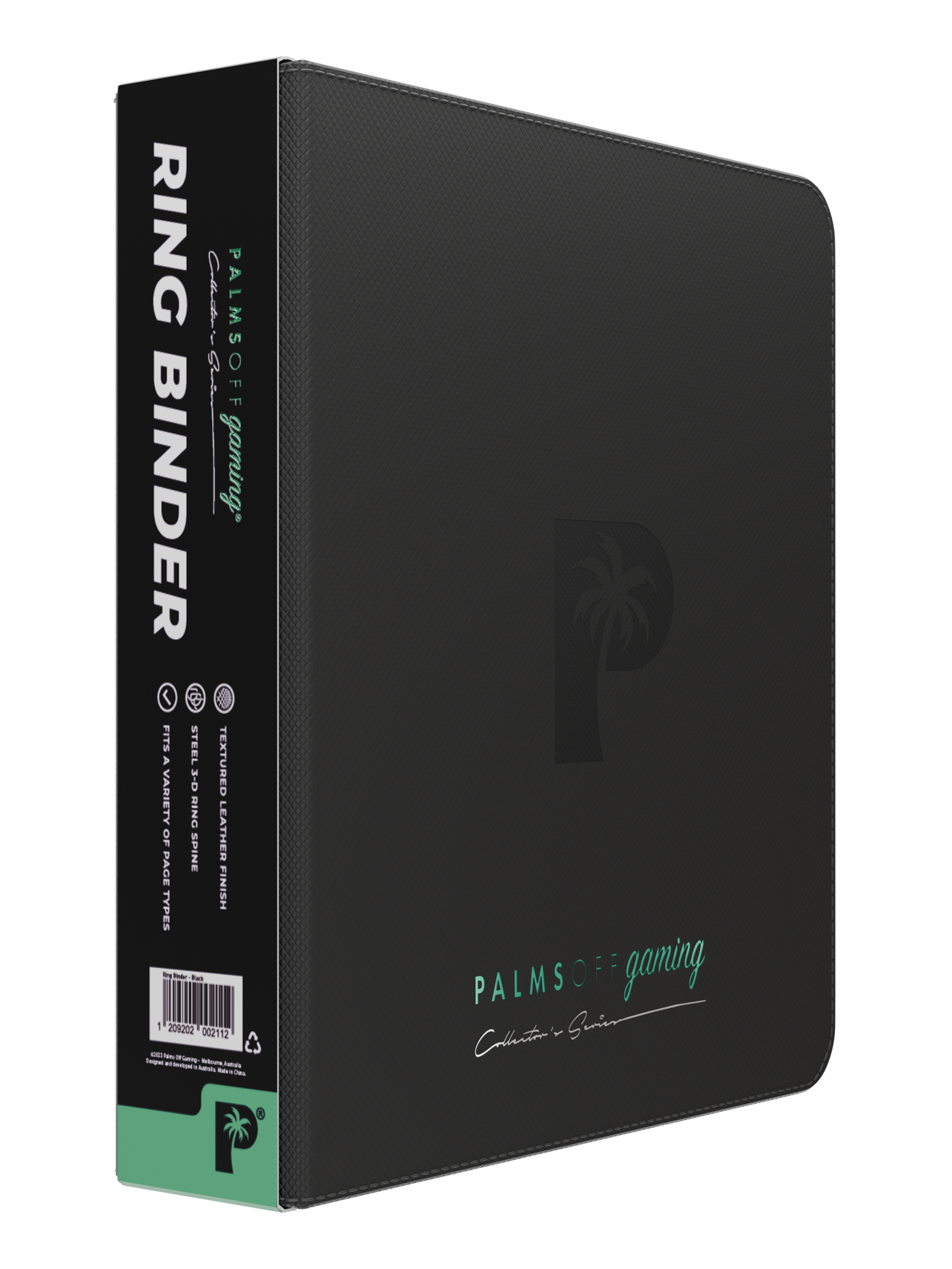 Palms Off Gaming Collector's Series Ring Binder in Black — retail packaging