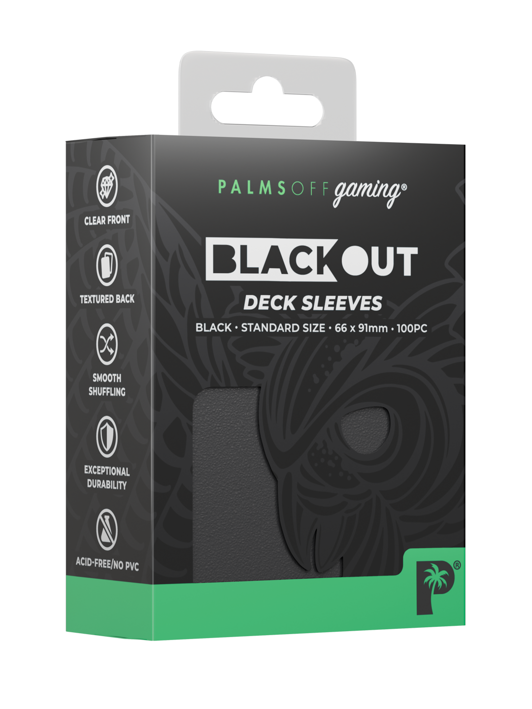 Palms Off Gaming Blackout Deck Sleeves — Standard Size