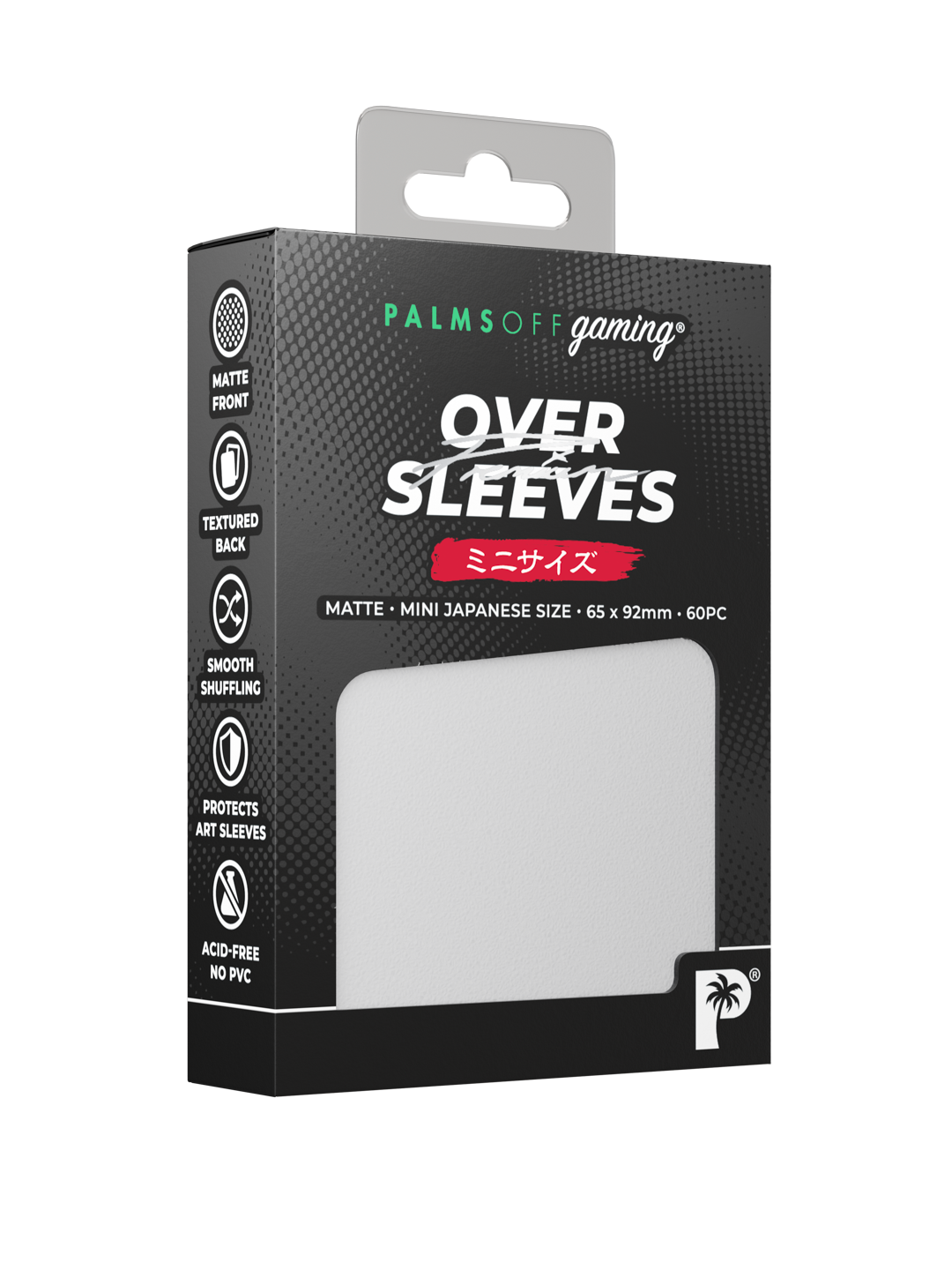 Palms Off Gaming Premium Over Sleeves — Japanese Mini, Matte