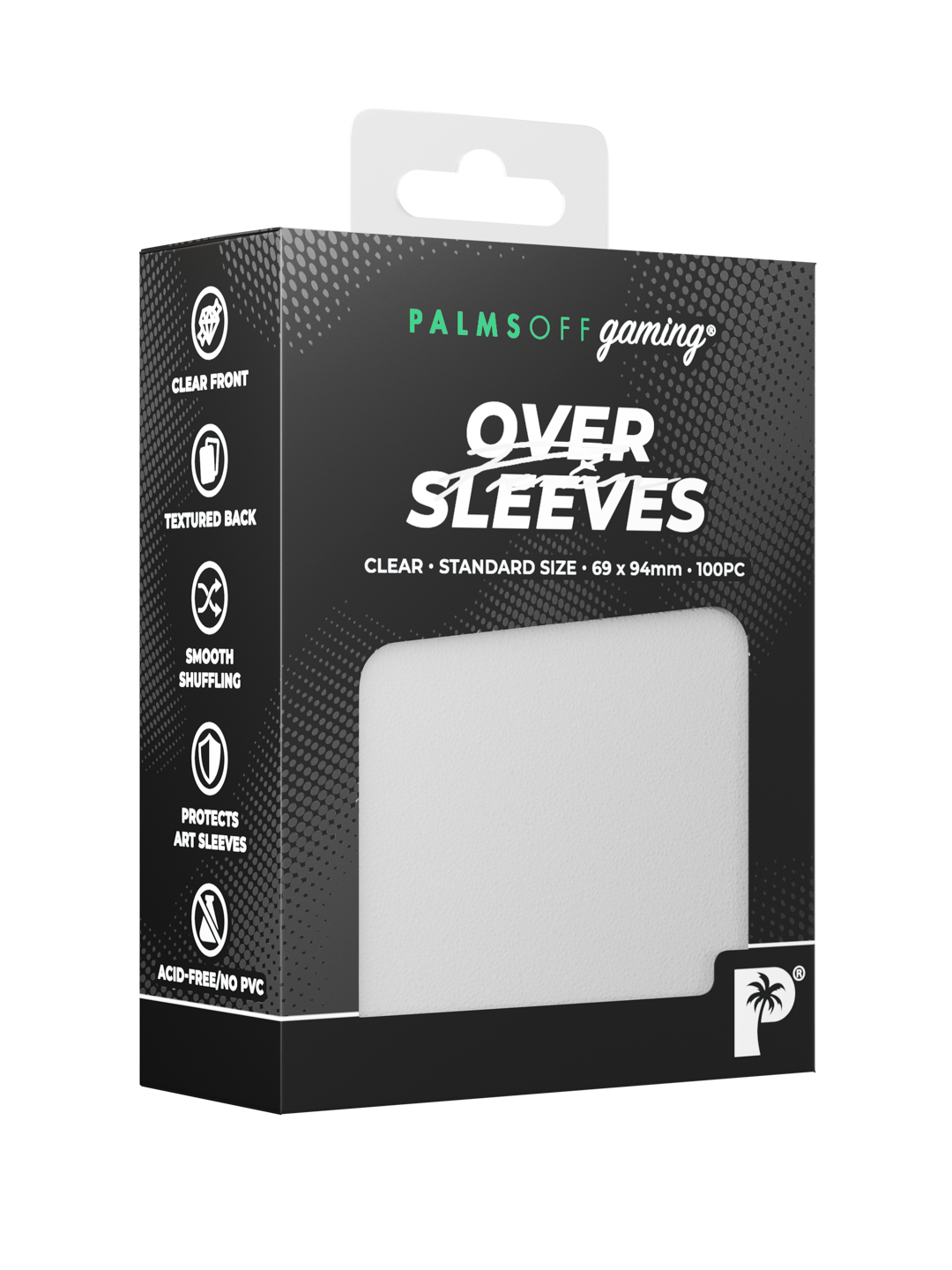 Palms Off Gaming Premium Over Sleeves — Standard, Clear