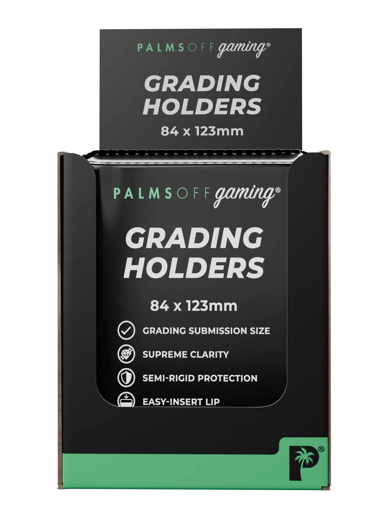 Palms Off Gaming Semi-Rigid Grading Holders — 200 Pack