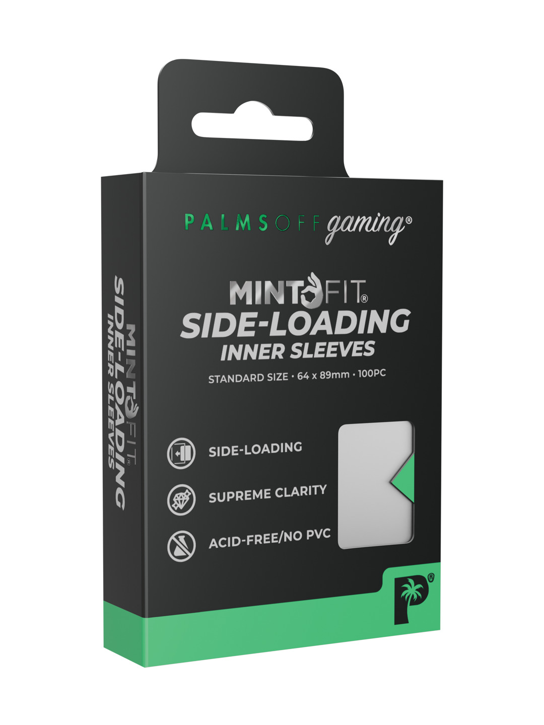 Palms Off Gaming Mint Fit Side-Loading Inner Sleeves — Standard Size