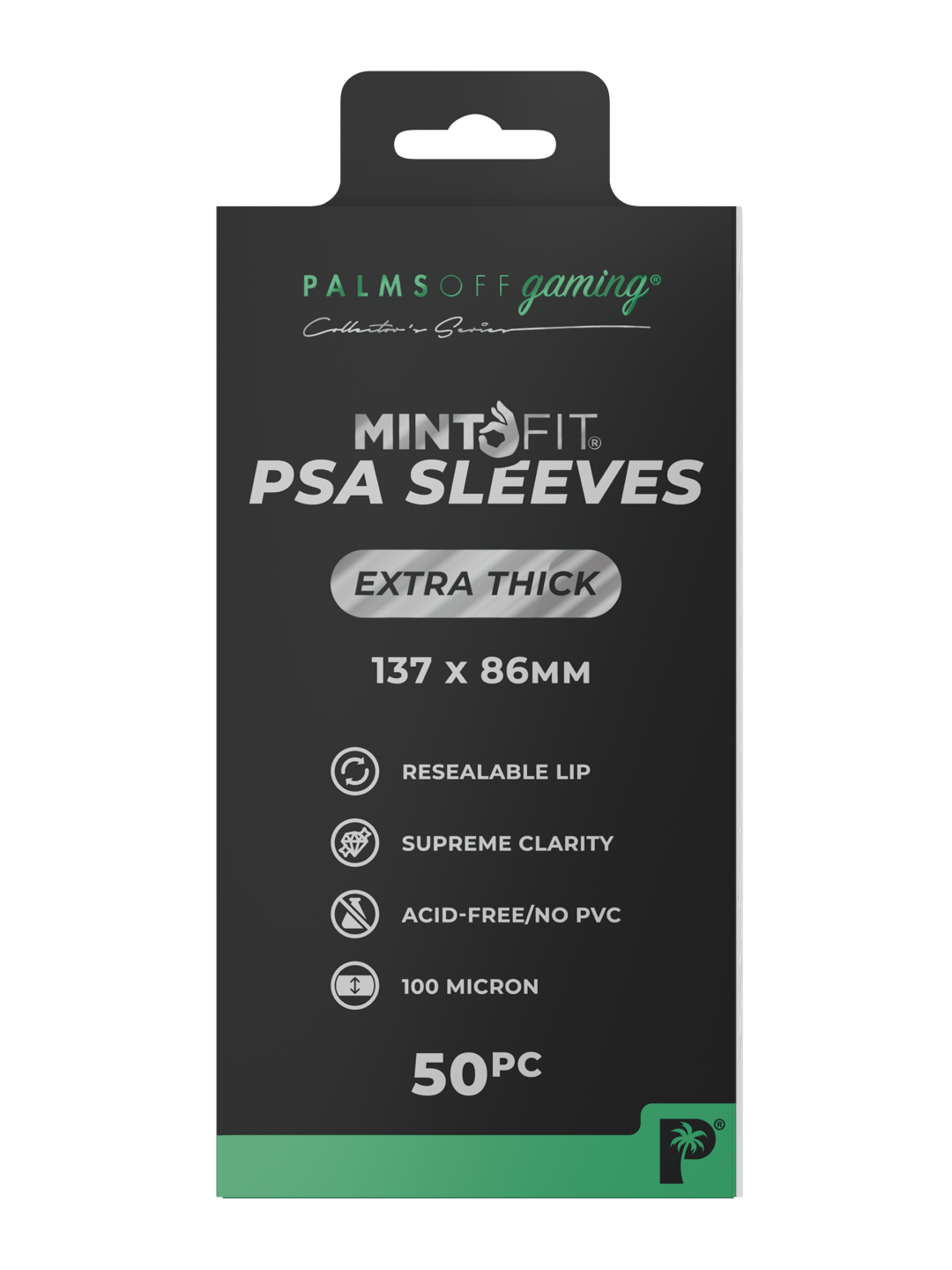 Palms Off Gaming Mint Fit PSA Slab Sleeves — Extra Thick