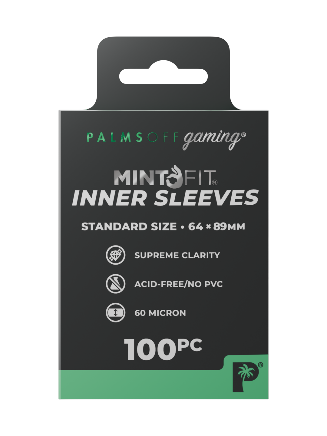 Palms Off Gaming Mint Fit Inner Sleeves — Standard Size